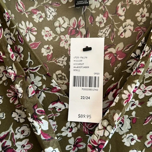 NWT Lane Bryant maxi dress. Perfect for fall. Army green size 22/24.Has pockets. - Picture 10 of 10